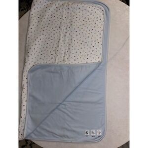 Boys Vintage Gymboree Blanket Baby Blue White Sports Soft Cotton Soccer Baseball